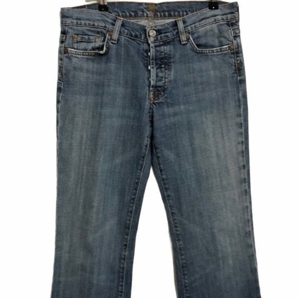 7 for All Mankind "Boy Cut" 4-Button Fly Bootcut Jeans Size 29 - Picture 4 of 11